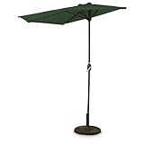 CASTLECREEK Half Round Patio Umbrella, Outdoor, Garden, Deck,...
