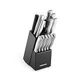Farberware Stamped 15-Piece High-Carbon Stainless Steel Knife...