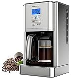 12 Cup Programmable Stainless Steel Drip Coffee Maker Machines...