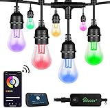 XMCOSY+ Outdoor String Lights, RGB Patio Lights 98 Ft, Smart LED...