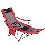 SUNTIME Outdoor Adjustable Folding Camping Chair with Removable...