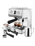 Espresso Machines 15 Bar with Adjustable Milk Frother Wand...