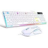 Gaming Keyboard and Mouse Combo, K1 LED Rainbow Backlit Keyboard...