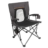 PORTAL Outdoor Quad Folding Camping Chair with Cup Holder Pocket...