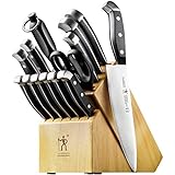 HENCKELS Premium Quality 15-Piece Knife Set with Block,...