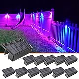 VOLISUN Solar Deck Lights Outdoor Fence Lights,7 Colors Christmas...