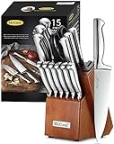 McCook MC29 Knife Sets,15 Pieces German Stainless Steel Kitchen...