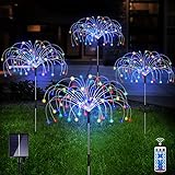 Outdoor Solar Garden Lights, 4 Pack 120 LED Copper Wire...